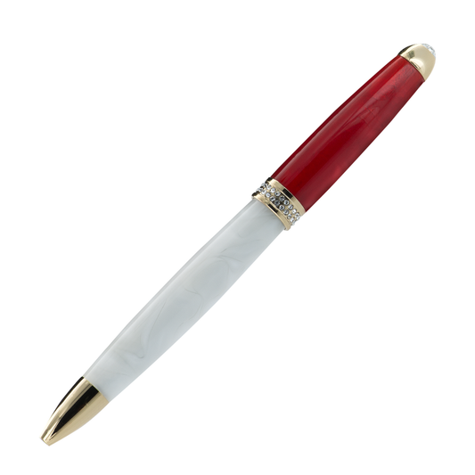 Red & White Bling Pen
