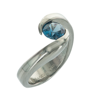 Sculpted Round Platinum