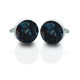 Silver Cufflinks – Black Fleck
