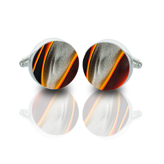 Silver Cufflinks – Lava